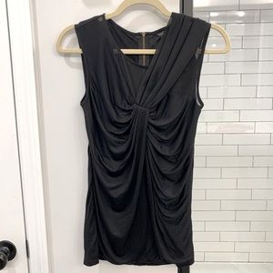 Ann Taylor Black Short-Sleeve Blouse